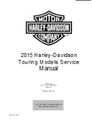 2015 Harley Davidson Touring Service Repair Manual Instant Download