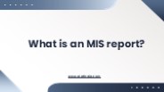 What is an MIS report?