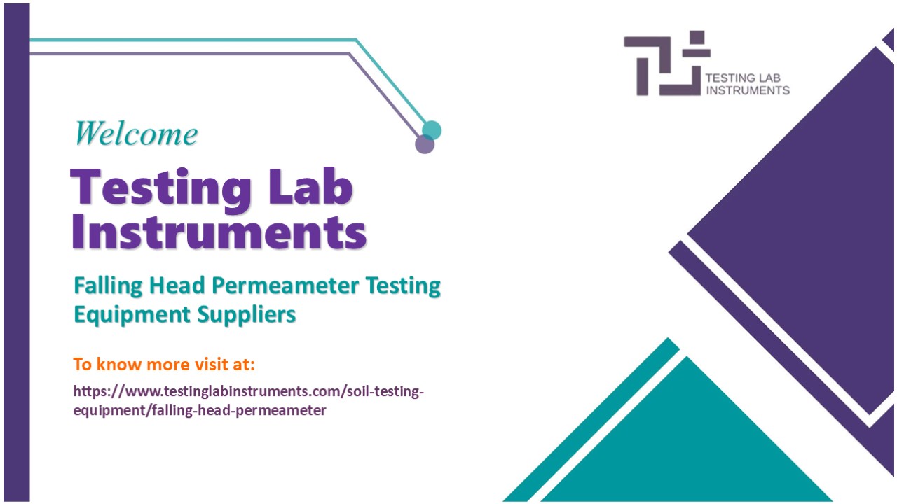Falling Head Permeameter Testing Equipment Suppliers