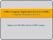 Online Company Registration Services in Delhi India