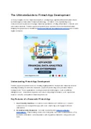 The Ultimate Guide to Fintech App Development