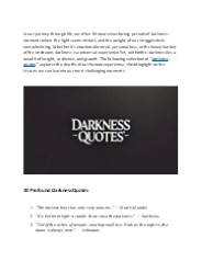 40 Powerful Darkness Quotes to Inspire Resilience and Growth