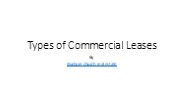 Types of Commercial Leases (2)