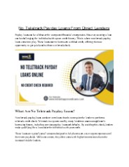 No Teletrack Payday Loans Direct Lender