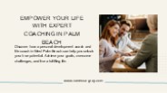 Personal Development Coach Palm Beach, Coaching for Affluent