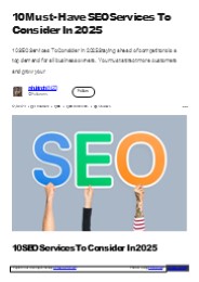 10 Must-Have SEO Services To Consider In 2025