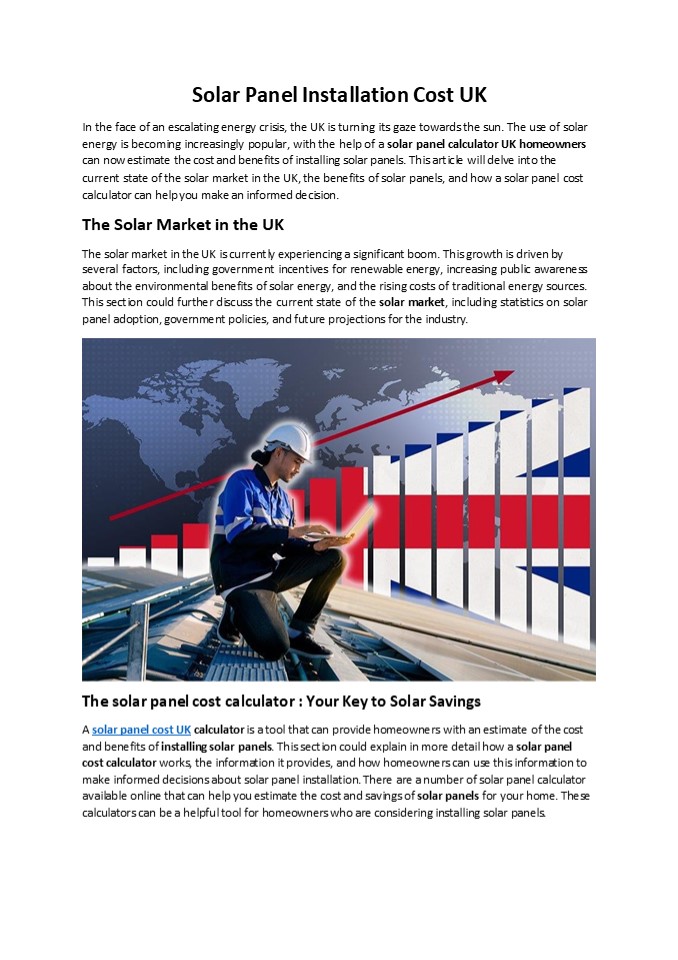 solar panels cost uk