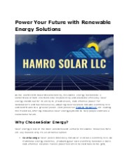 Innovative Solar Solutions by Hamro Solar LLC