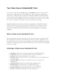 Top 5 Open Source Embedded BI Tools