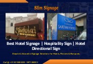 Best Hotel Signage | Hospitality Sign | Hotel Directional Sign