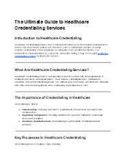Credentialing and Billing Services in 2025