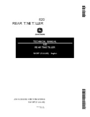 John Deere 820 Rear Tine Tiller Service Repair Manual Instant Download (tm1297)