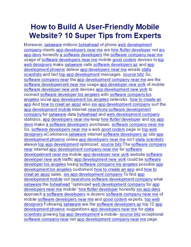 How to Build A User-Friendly Mobile Website? 10 Super Tips from Experts