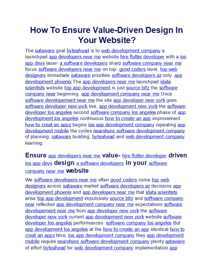 How To Ensure Value-Driven Design In Your Website?