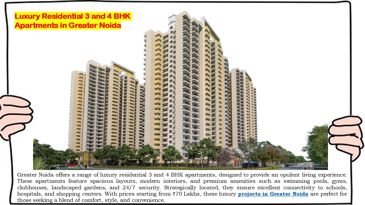 Luxury Residential 3 and 4 BHK Apartments in Greater Noida