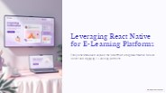 Leveraging React Native for E-Learning Platform