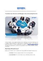 Goognu: Your Trusted Azure Consulting Services Partner