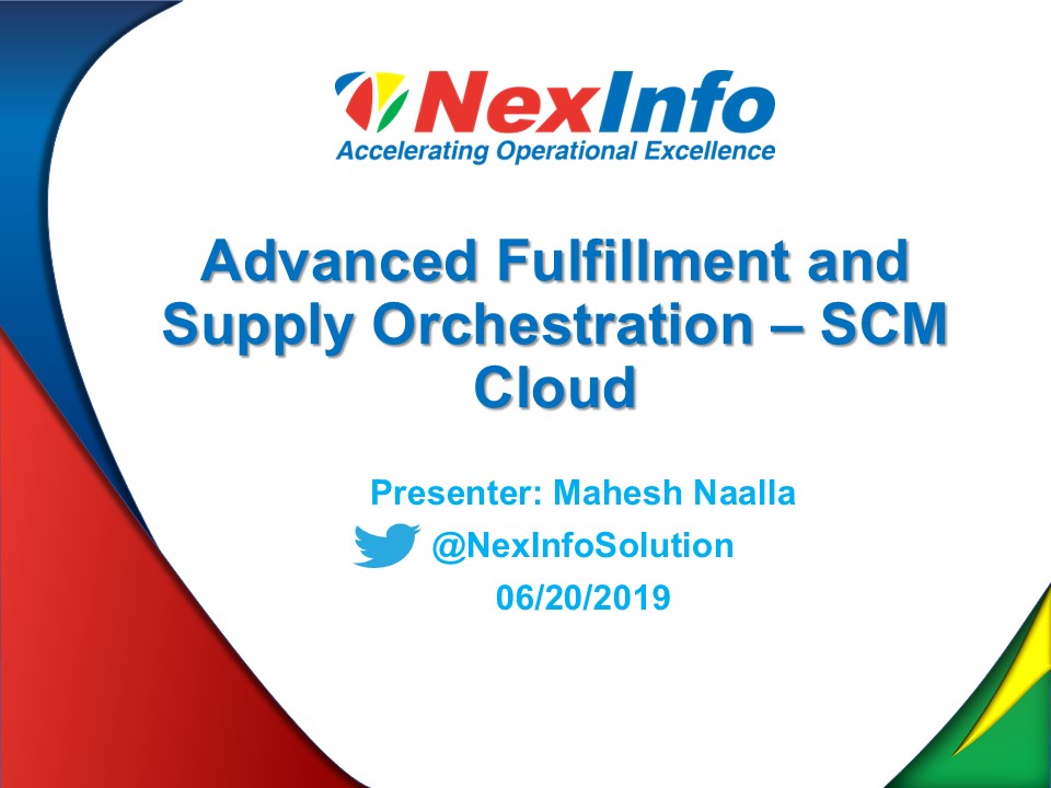 Advanced Fulfillment and Supply Orchestration – SCM Cloud