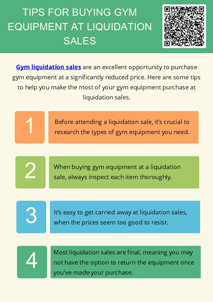Tips For Buying Gym Equipment At Liquidation Sales
