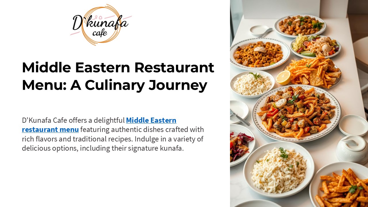 Middle Eastern Restaurant Menu