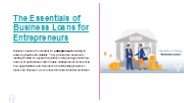 The Essentials of Business Loans for Entrepreneurs (1)