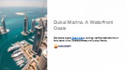 Explore Dubai Marina: A Tour for Everyone