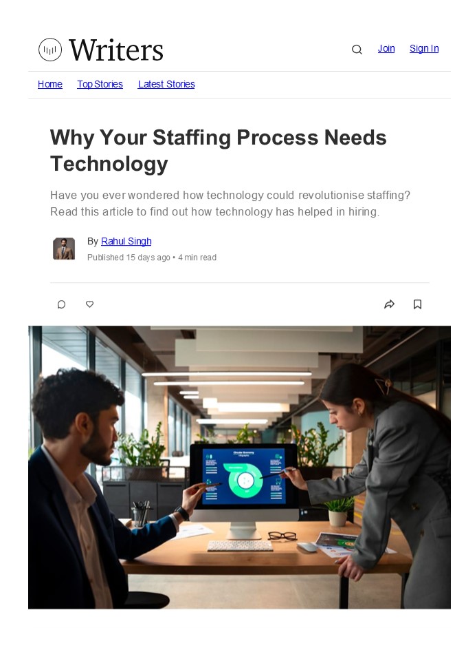 Why Your Staffing Process Needs Technology