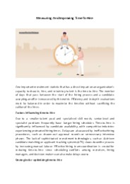 Measuring And Improving Time-To-Hire