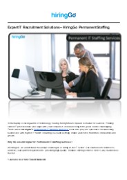 Expert IT Recruitment Solutions – HiringGo Permanent Staffing
