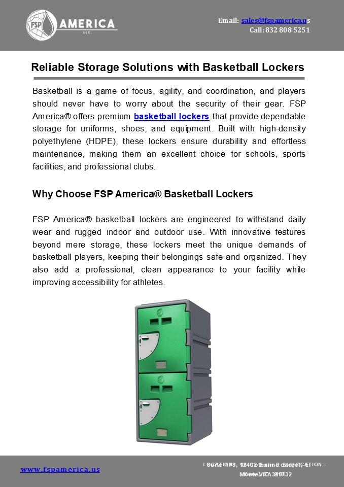 Reliable Storage Solutions with Basketball Lockers