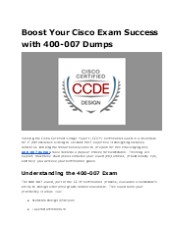 Boost Your Prep with Reliable 400-007 Dumps