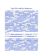 Top 5 Firewalls For Businesses