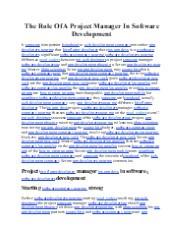 The Role Of A Project Manager In Software Development