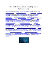 The Role Of Artificial Intelligence In Cybersecurity