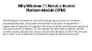 Windows 11 requires a Trusted Platform Module