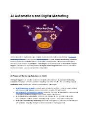 AI Automation and Digital Marketing