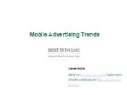 Mobile Advertising Trends