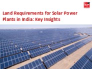 Land Requirements for Solar Power Plants in India
