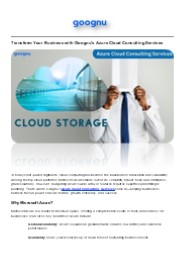 Optimize Your Azure Cloud Consulting Services with Goognu