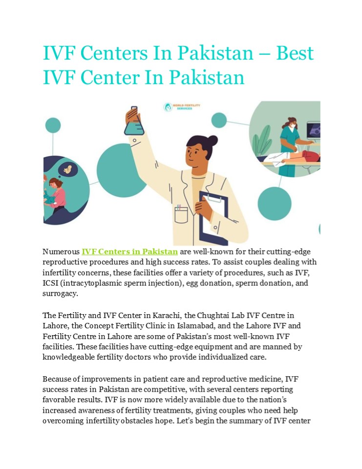 IVF Centers In Pakistan – Best IVF Center In Pakistan
