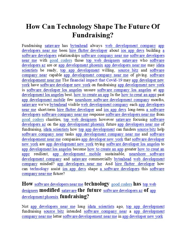 How Can Technology Shape The Future Of Fundraising?