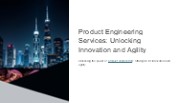 Product Engineering Services: Unlocking Innovation and Agility