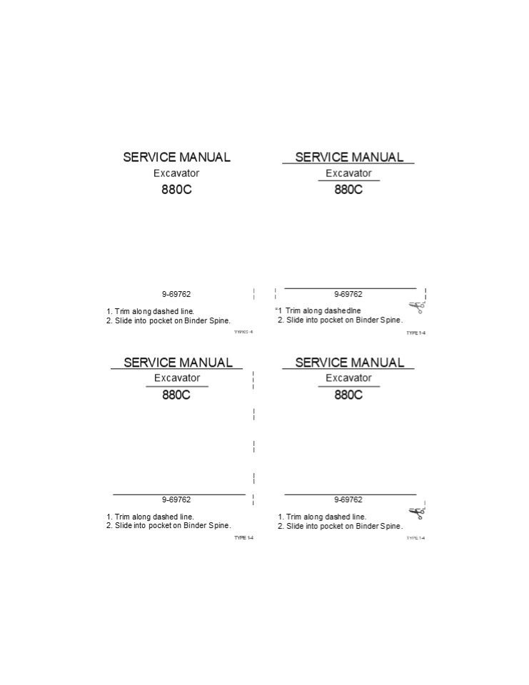CASE 880C Excavator Service Repair Manual Instant Download