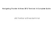 frontier airlines sfo terminal