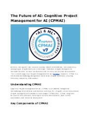 Mastering Cognitive Project Management for AI (CPMAI)