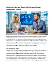 Accelerating Business Growth with Insurance Broker Management Systems