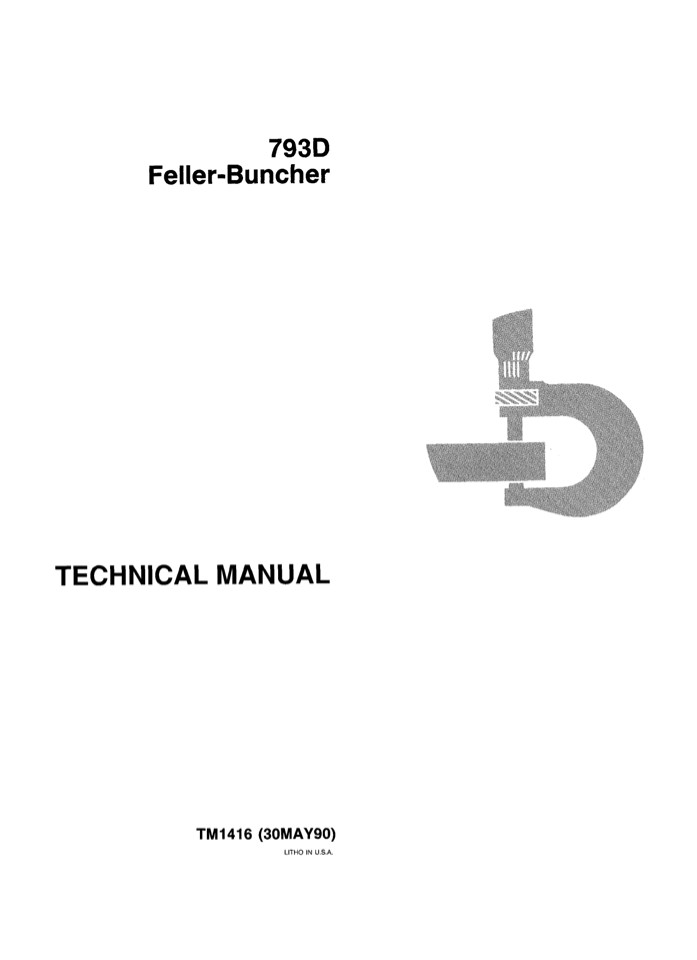 JOHN DEERE 793D FELLER-BUNCHER Service Repair Manual Instant Download