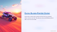 Dune Buggy Rental in Dubai: The Ultimate Desert Adventure