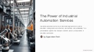 The Power of Industrial Automation Services