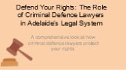 Criminal Defence Lawyers Adelaide